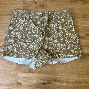 pacsun mushroom vintage high waisted denim shorts